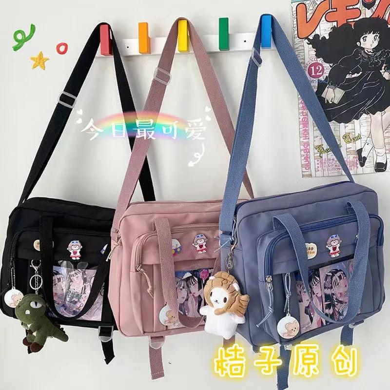 Bolsa Itabag para Meninas do Ensino Médio Japonês - Bolsa Transparente para Livros, Satchels e ombro - MEGAGI