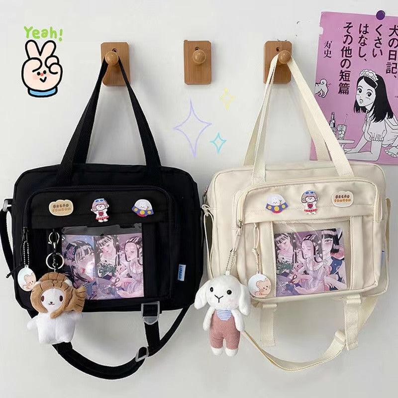 Bolsa Itabag para Meninas do Ensino Médio Japonês - Bolsa Transparente para Livros, Satchels e ombro - MEGAGI