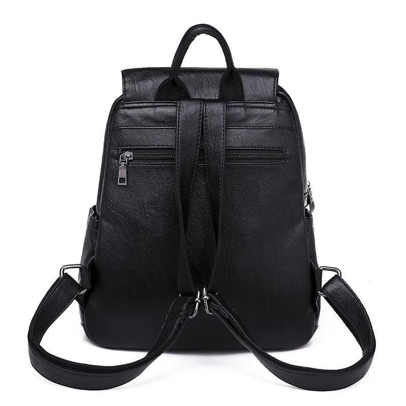 Mochila Feminina de Viagem: Elegante Bolsa de Couro Sintético - MEGAGI