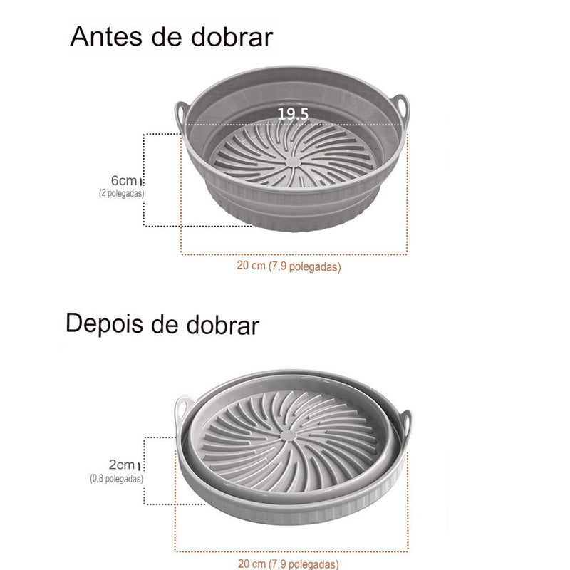 PanLiner - Cesta de Silicone Dobrável para Fritadeira de ArFryer. - MEGAGI