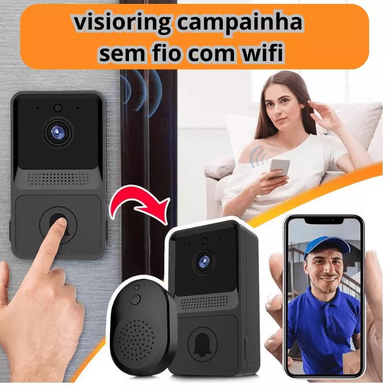 VisioRing - Campainha sem fio com WiFi para exterior - MEGAGI